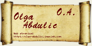 Olga Abdulić vizit kartica
